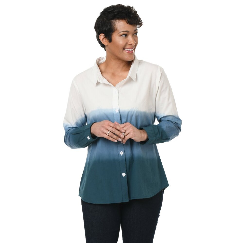 Brynn Button Down Bouse  in "Provincial" Print- Tulip Clothing NWT